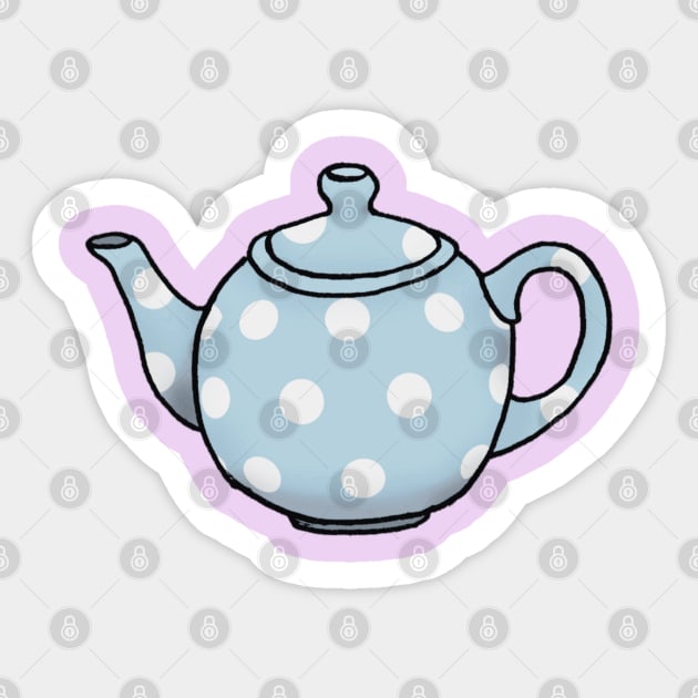 Blue Betty Teapot Sticker by sara99